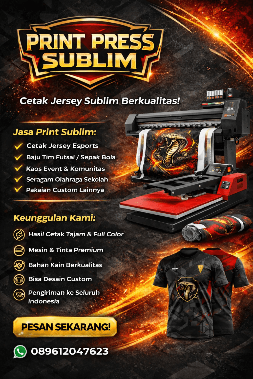 Jasa Print Press Sublimasi - Nomads Cloth Apparel